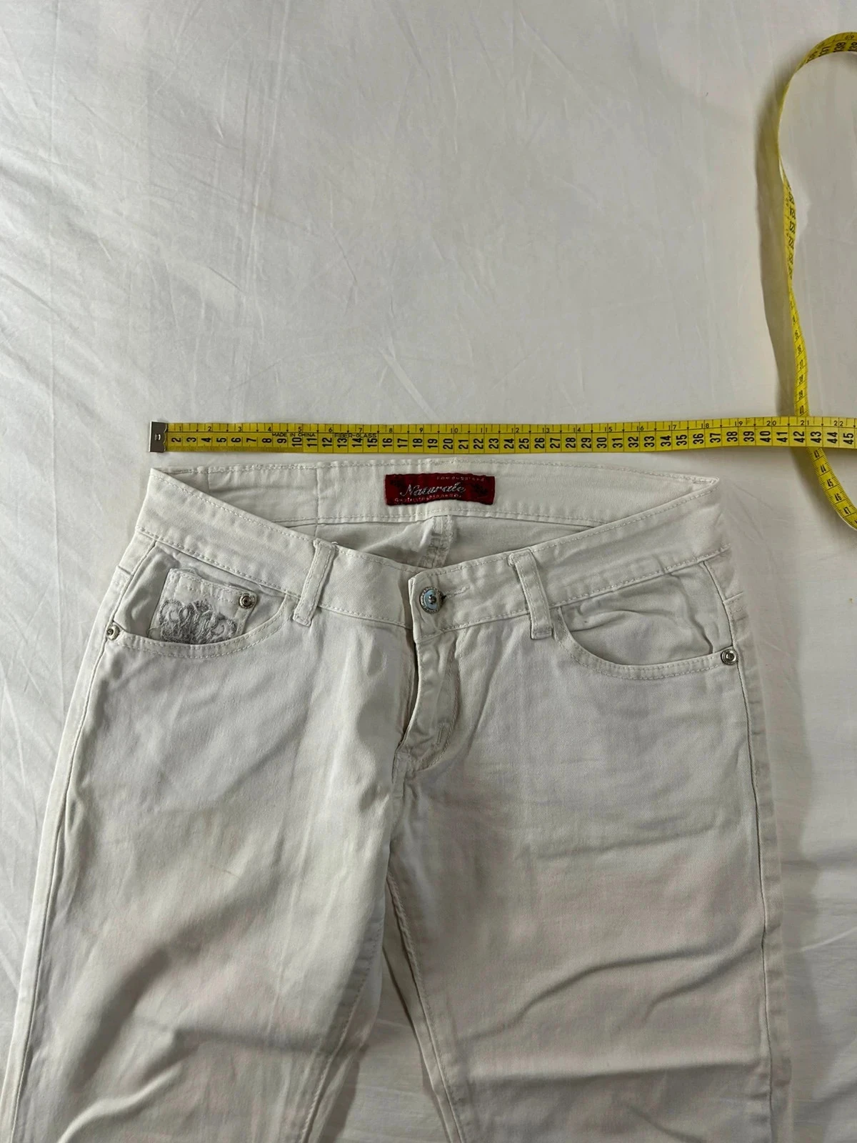 Calça jeans slim branca naturale – photo 5